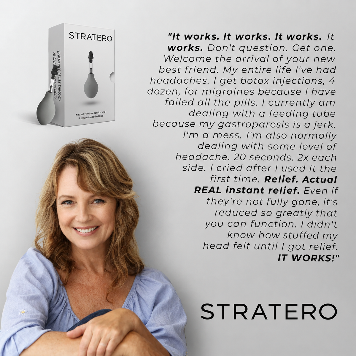 Stratero Cranial Nerve Stimulation Therapy for Immediate Head Comfort & Wellness Support Body Care